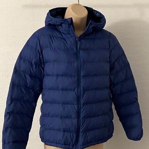 UNIQLO BLUE puffer jacket hoodie - kids/teen